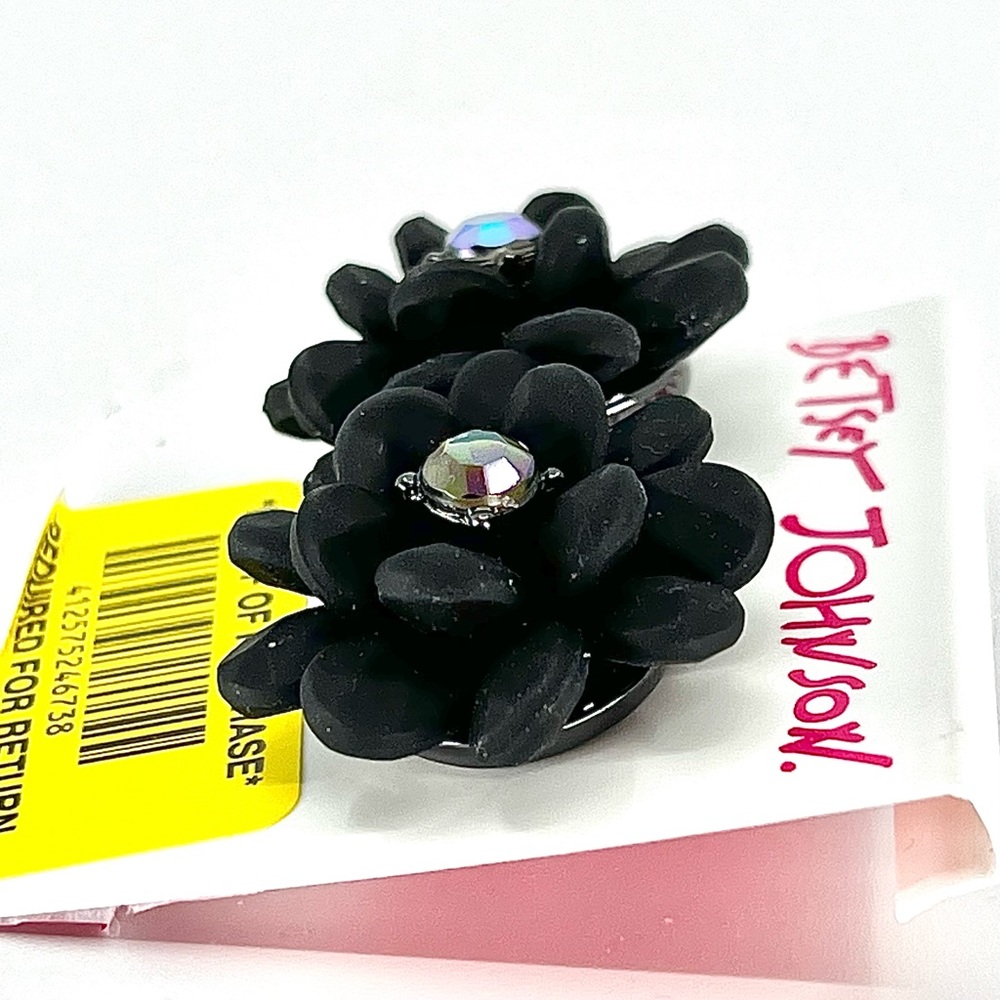 Betsey Johnson ‘Dark Magic’ Black Floral Necklace & Earrings Set Retired/HTF! - Picture 10 of 14